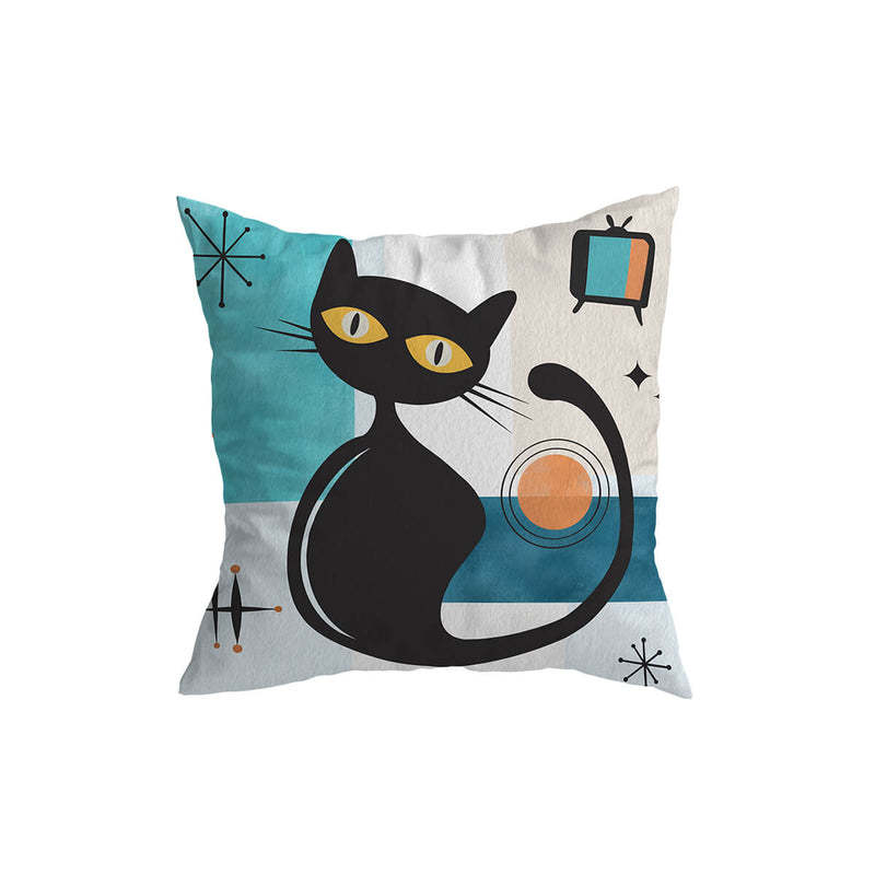 Home Fashion Print Vintage Cat Pattern Pillowcase