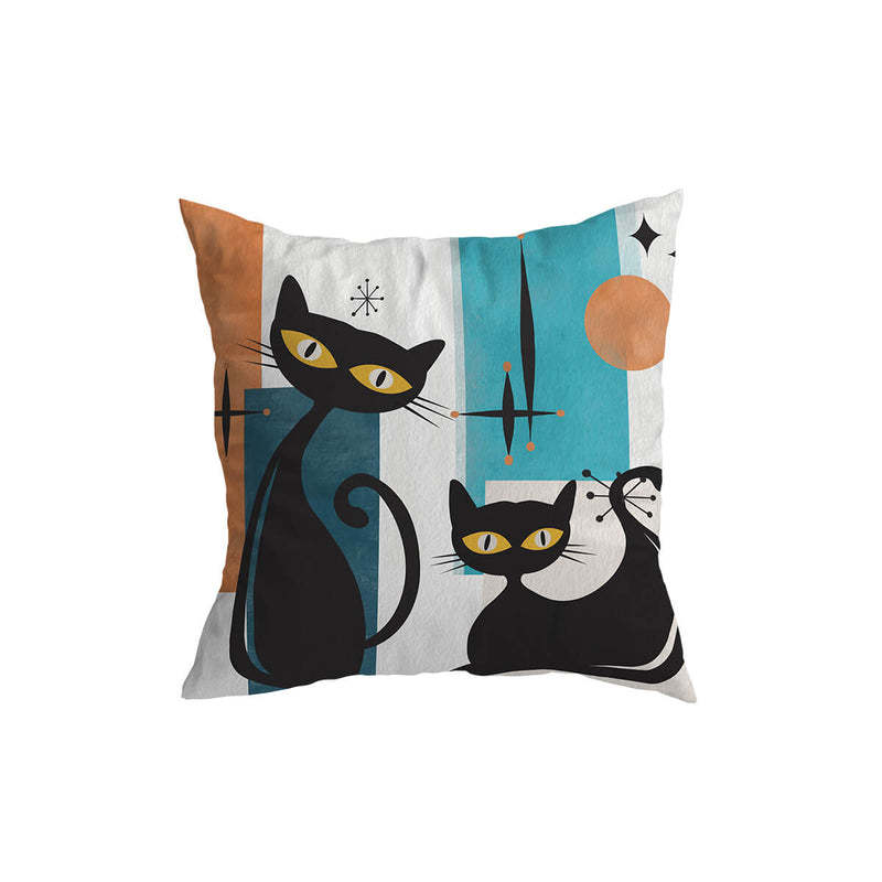 Home Fashion Print Vintage Cat Pattern Pillowcase