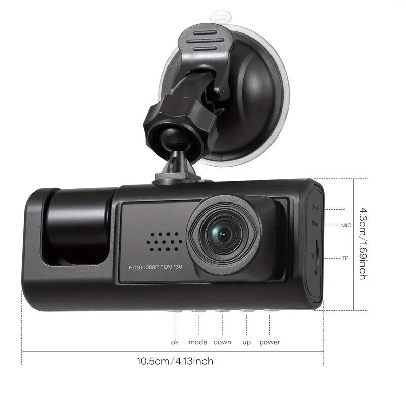 Night Vision Three Lens Vehicle Data Recorder