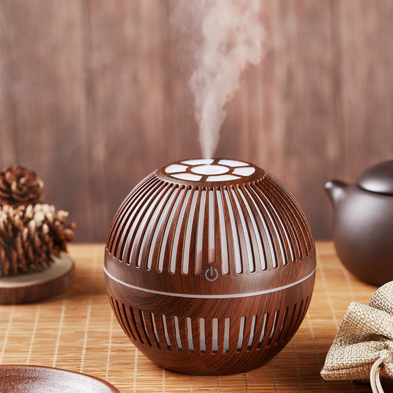 Hollow wood grain aromatherapy humidifier