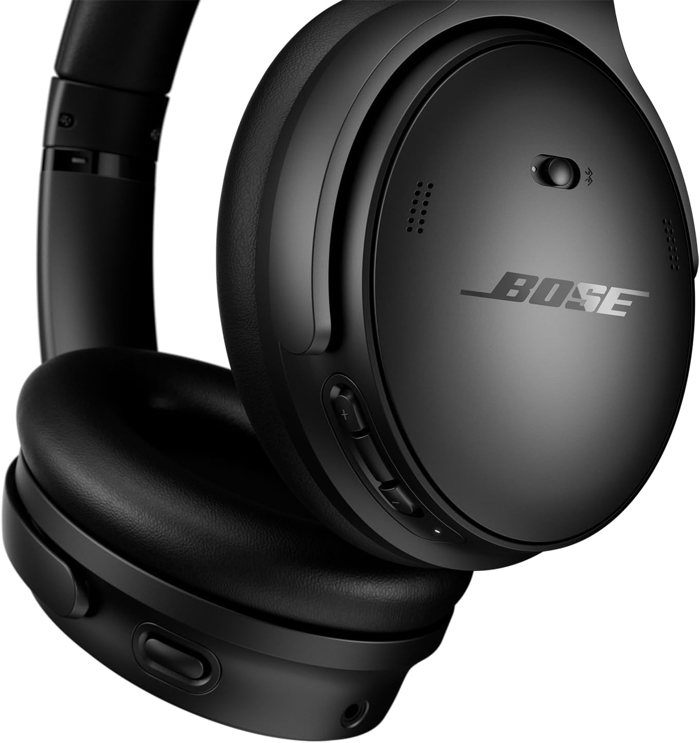 Bose QuietComfort Bluetooth Headphones, Wireless Headphones, Over Ear Noise Cancelling Headphones with Mic, Up To 24 Hours of Battery Life, Black