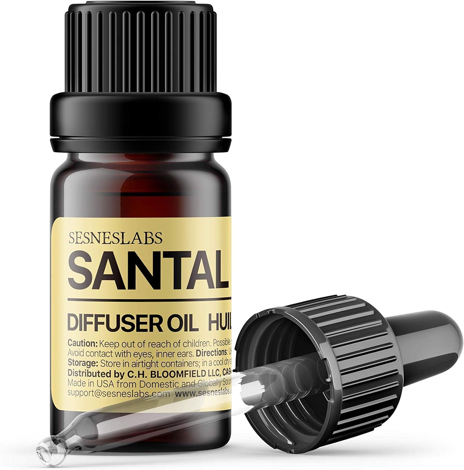 Santal Diffuser Oil, Niche Scent, Amber Coco Vanilla Cedar Sandalwood Musk Essential Oils Blend for Ultrasonic Diffuser Scent Projects(.33 oz/10 ml)