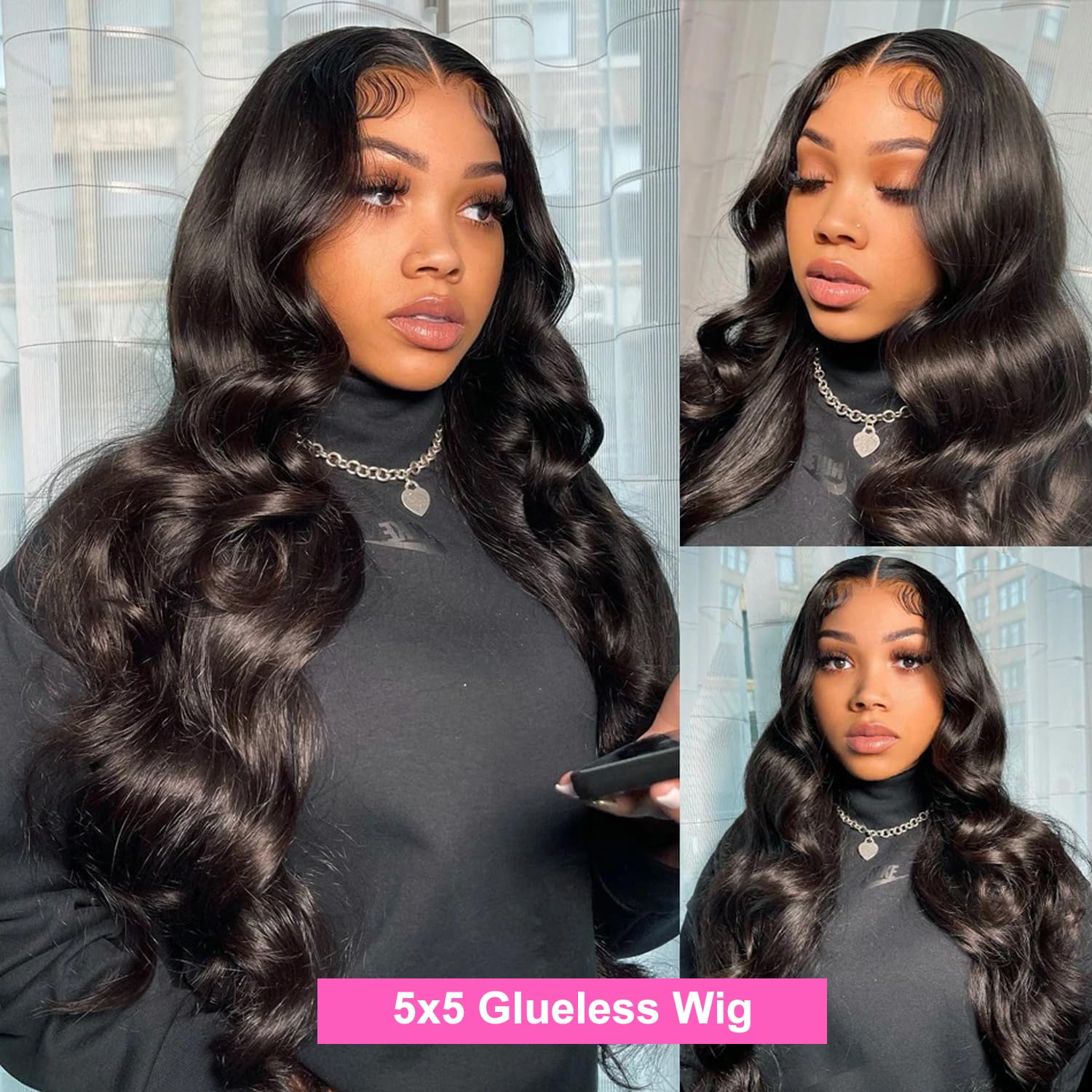 28 Inch Wear and Go Glueless Wigs Human Hair Pre Plucked Pre Cut for Beginners 5x5 HD Lace Closure Wigs Human Hair 180% Density Body Wave Lace Front Wigs No Glue Pre Cut 3 Seconds to Wear Glueless Wig