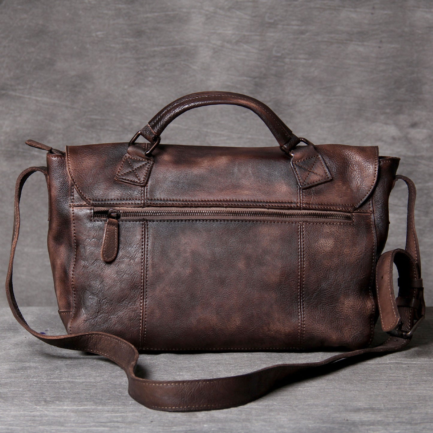 Retro Distressed First Layer Cowhide Shoulder Bag Messenger Bag