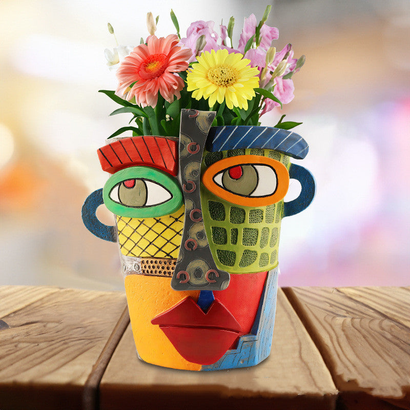 Outdoor Courtyard Crafts Funny Flowerpot Decoration